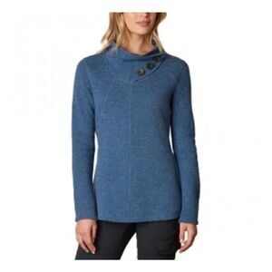 Women's Blue Button-Up Sweater